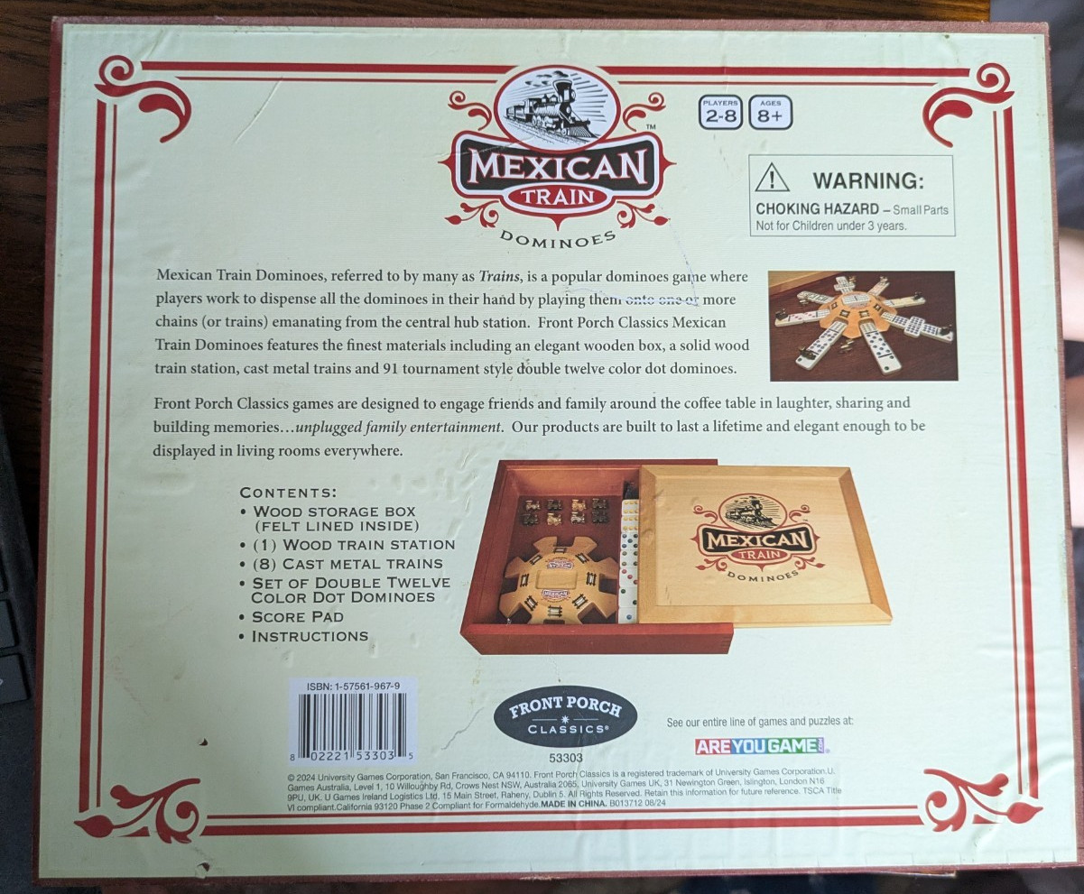 Mexican Train Dominoes – Fun table top game for families or parties