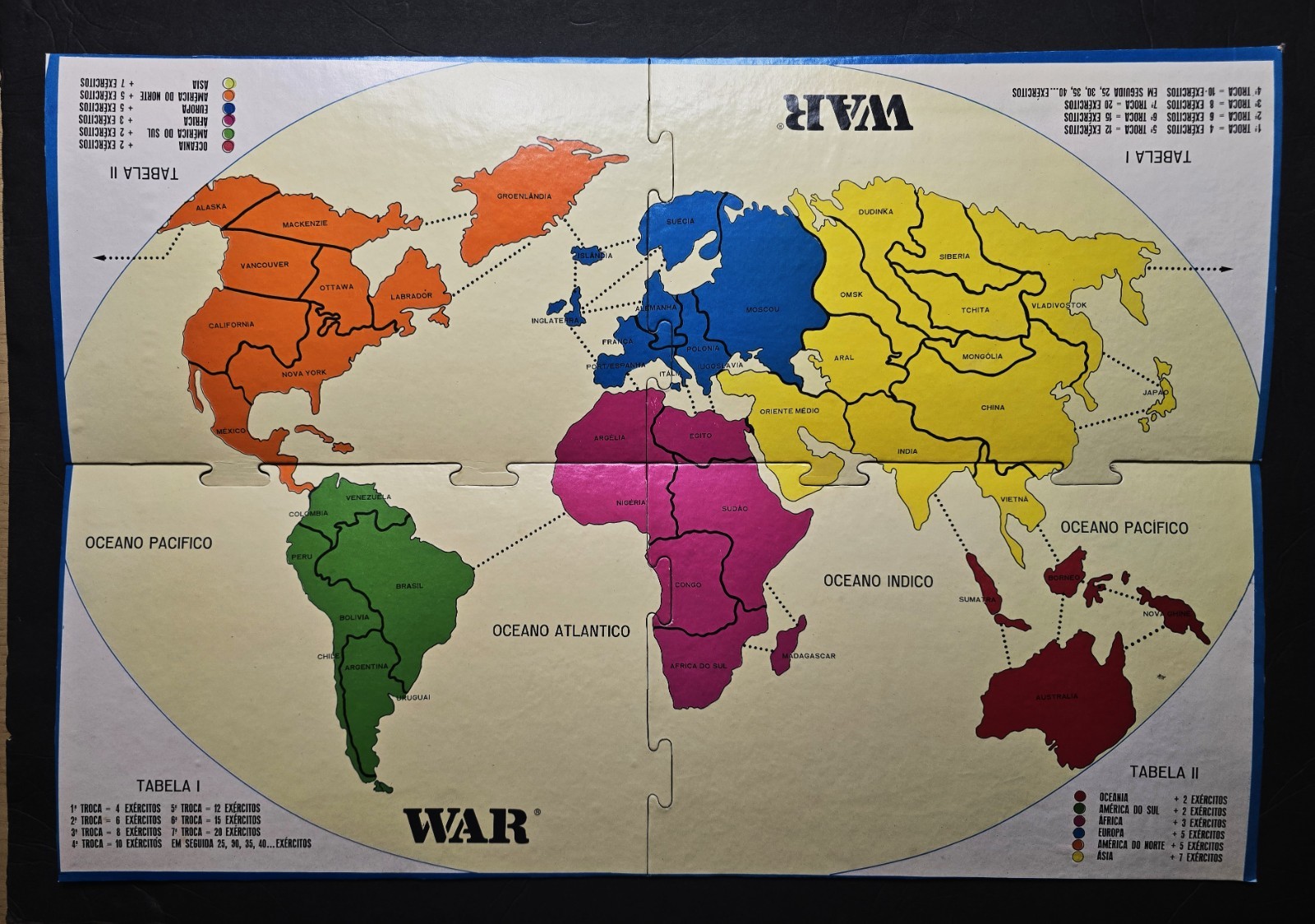 TWO BRAZILIAN PORTUGUESE GAMES – ” 1914″ AND “WAR” BOARD GAMES – GROW – COMPLETE