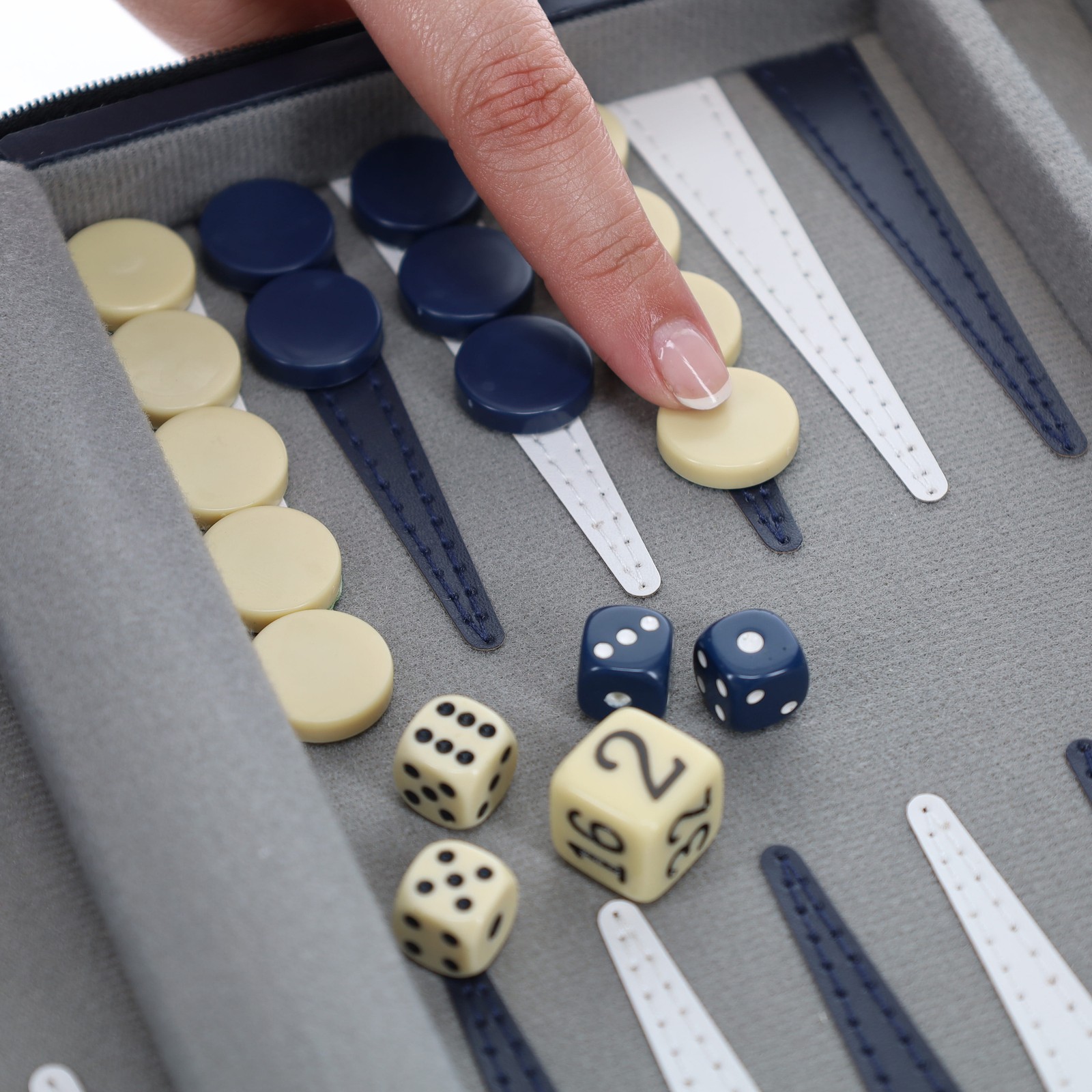 WE Games Magnetic Backgammon Set, Leatherette Case, Carrying Strap – Travel Size