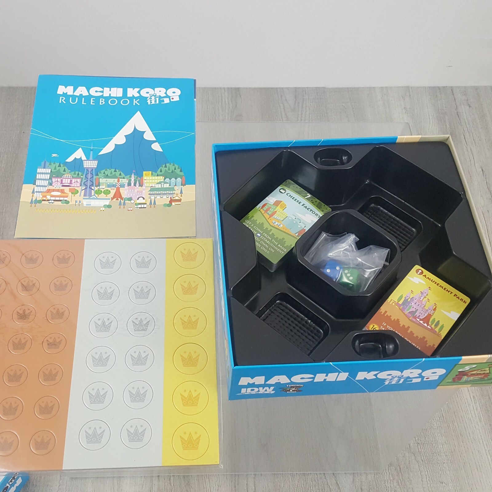 MACHI KORO Japenese Dice Rolling Card Game IDW Game Winner Base Game