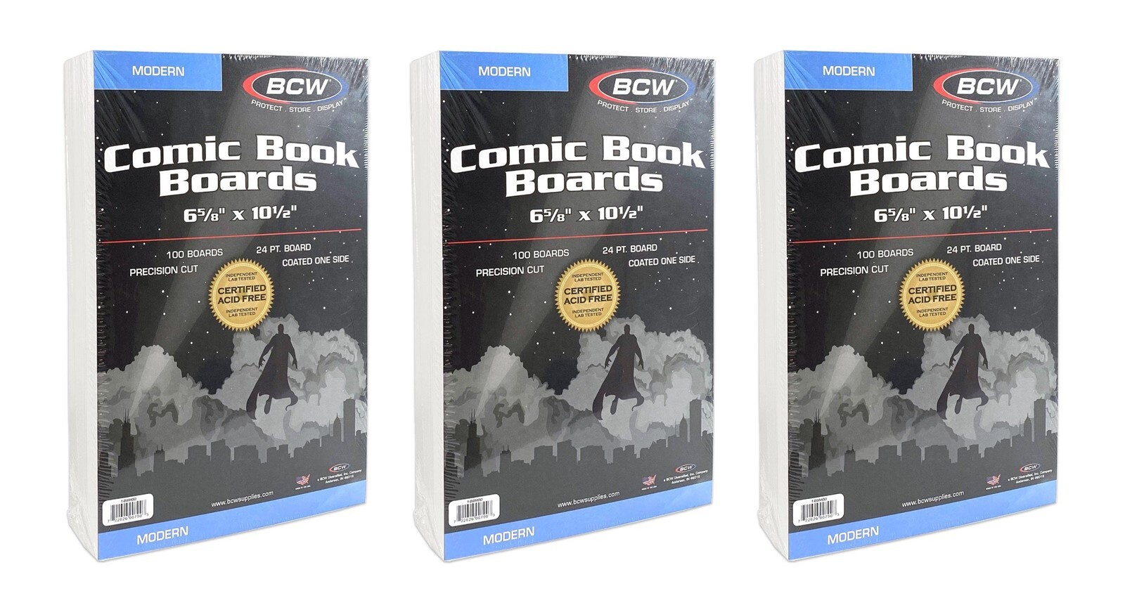300 BCW Current Comic Backing Backer Boards 6 5/8 x 10 1/2 ” Long Term Storage