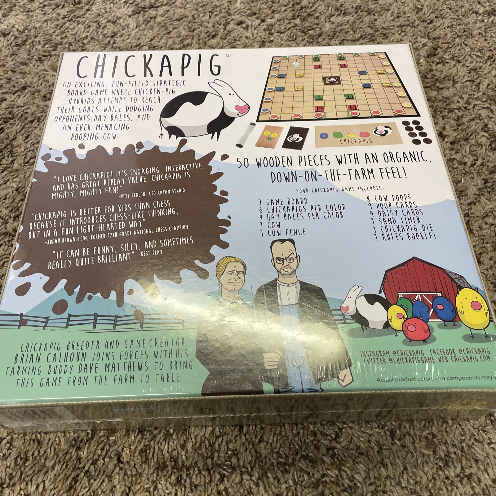 Chickapig Strategic Board Game Family Friendly Game For 2 or 4 Players with …