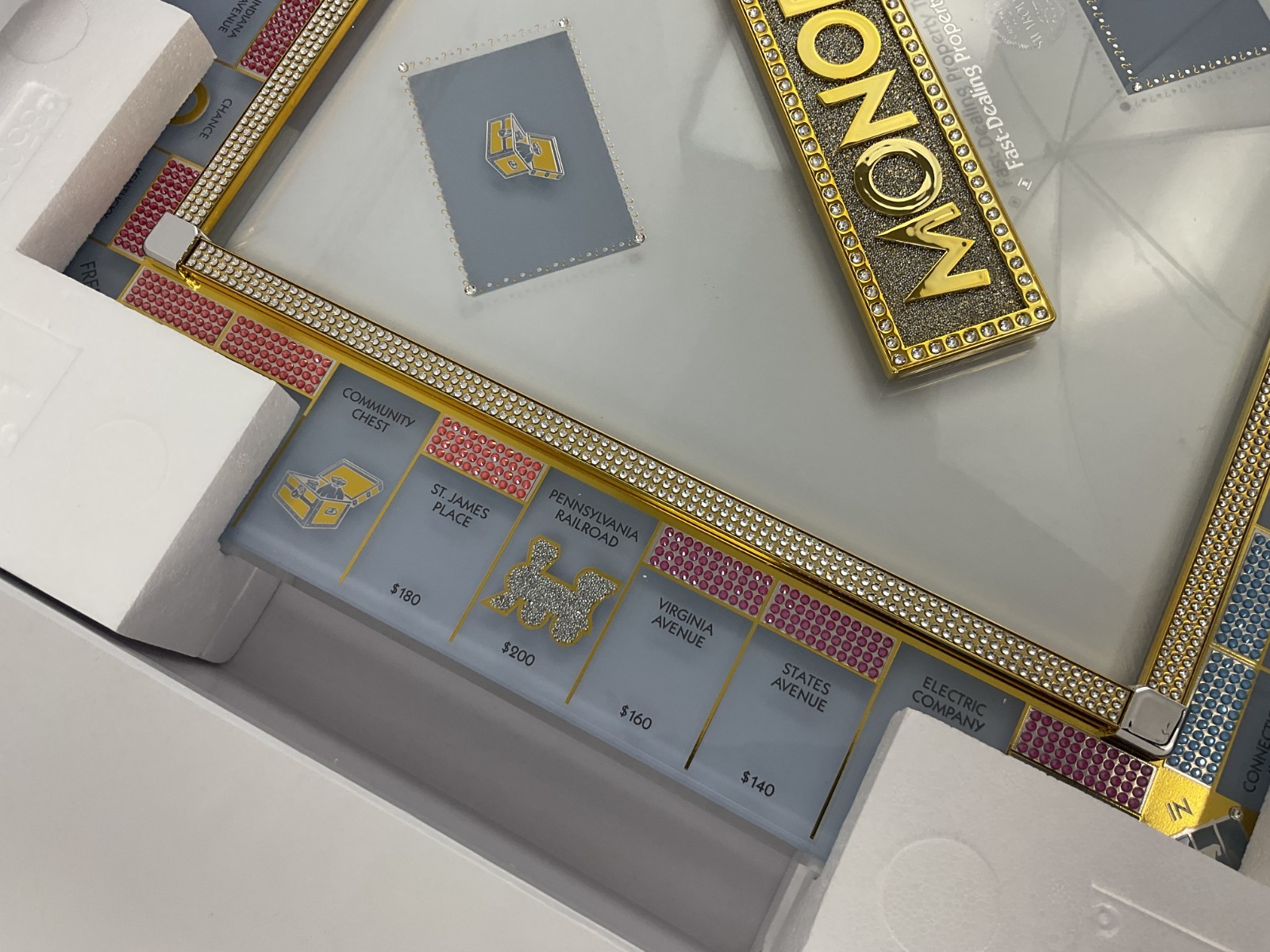 Monopoly Crystal Edition 85th Anniversary Swarovski Glass Board Limited Hasbro