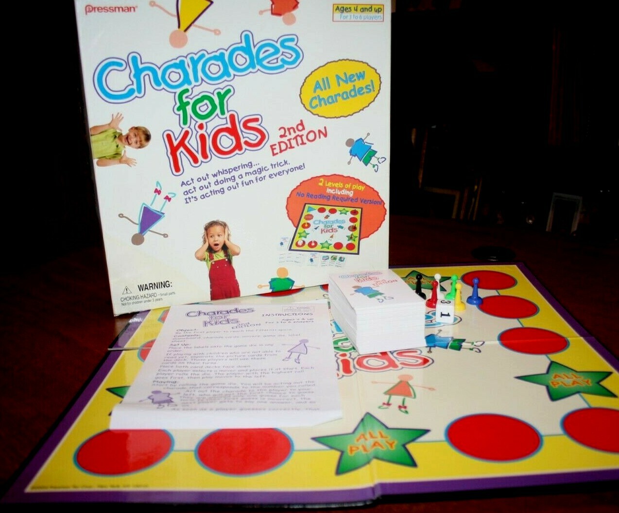 Charades for Kids 2nd Edition – 2 Levels – No Reading Required! – Pressman 2000