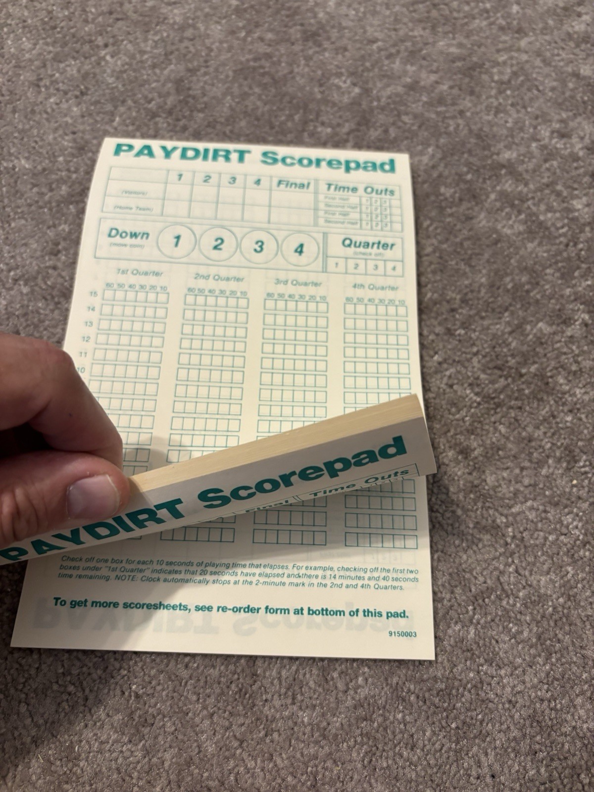 Paydirt Authentic Action NFL Football Board Game 1982 Please Read