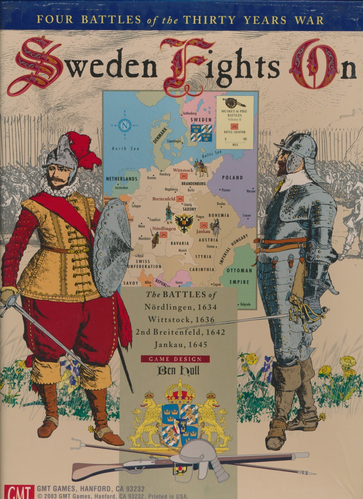 SWEDEN FIGHTS ON (GMT Board Game / 30-Years War) Unpunched Counters