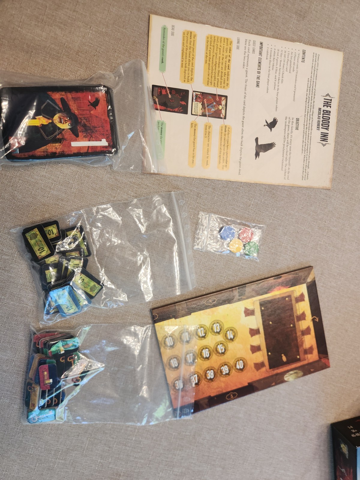 The Bloody Inn The Board Game 2015 Nicolas Robert Pearl Games Free Shipping