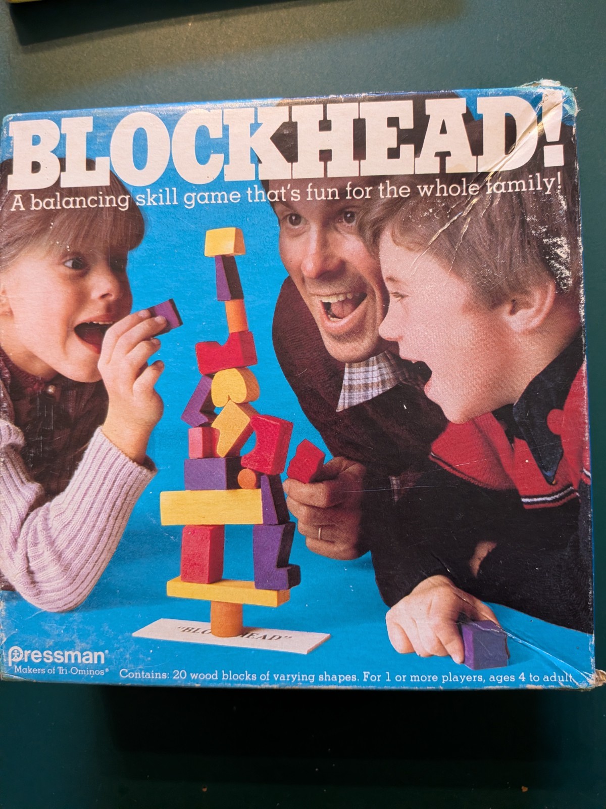 Vintage 1982 Blockhead Balancing Skill Game Pressman (Missing One Block) See Pic