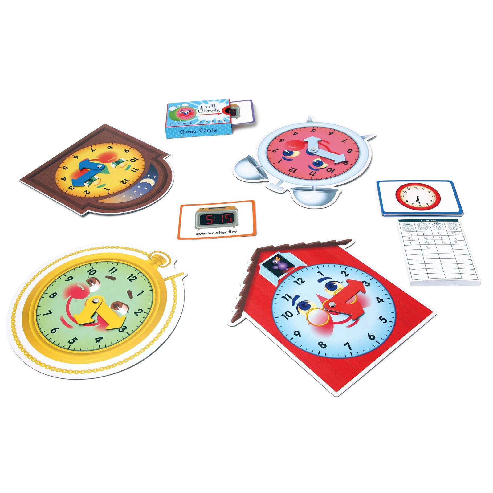 Eeboo Time Telling Game Develops Time Telling Skills Learn To Read A Clock