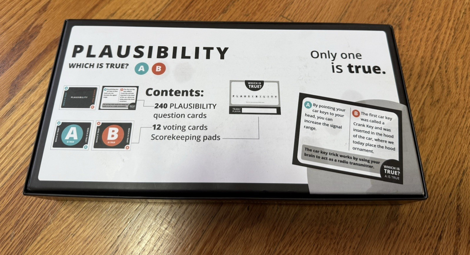 LN Plausibility, A Trivia Game for Teens and Adults, Guess Which “Fact” is True?
