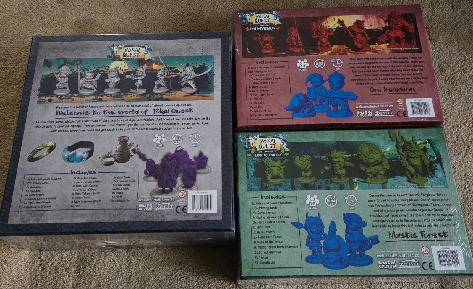 YOKAI QUEST Kickstarter Board Game + Oni Invasion + Mystic Forest