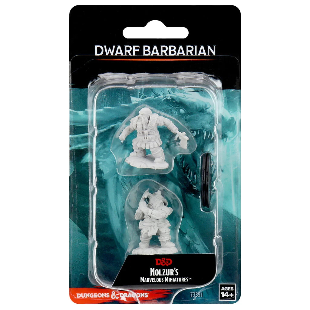 DUNGEONS & DRAGONS MARVELOUS MINIATURES ~ DWARF MALE BARBARIAN