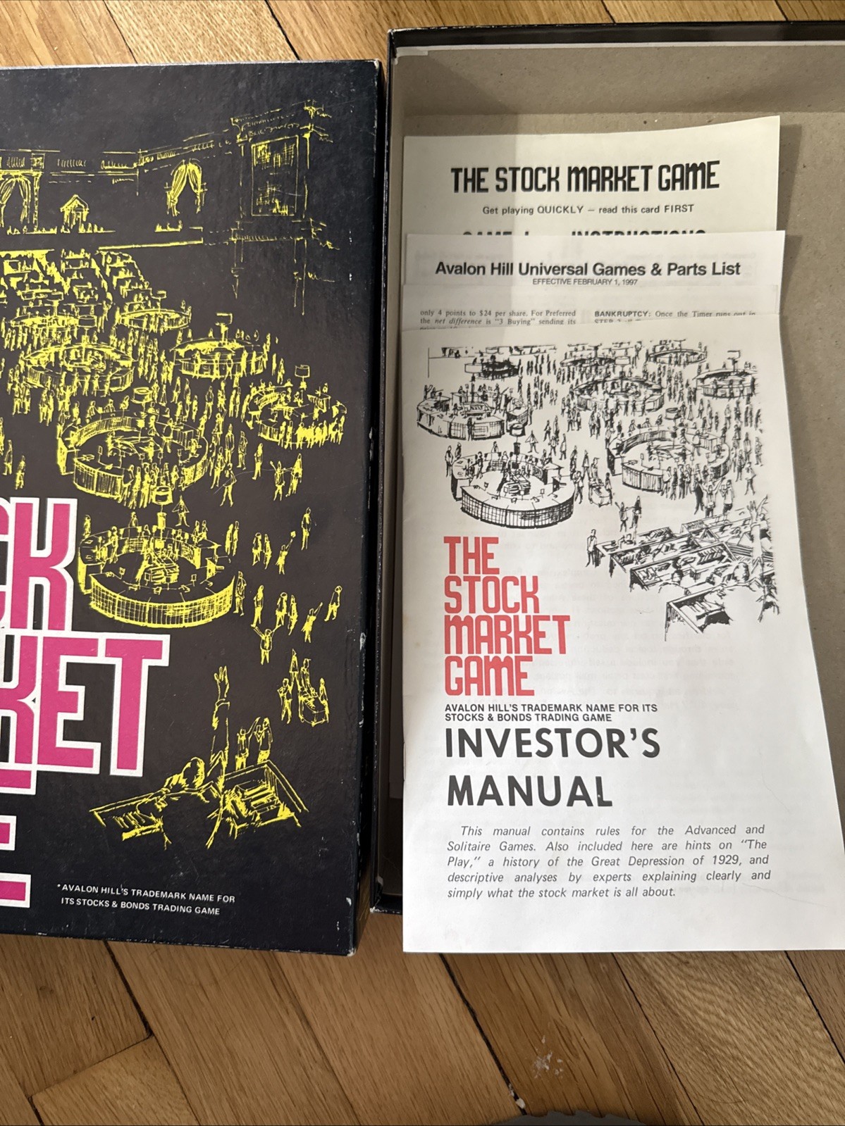 1970 The Stock Market Game Avalon Hill First Printing w/ 1929 Crash Version
