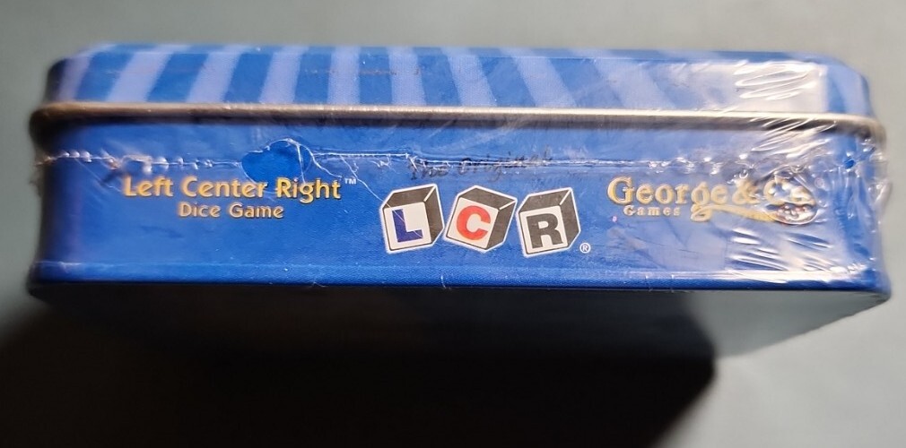 LCR® Left Center Right™ Dice Game – Blue Tin NEW SEALED