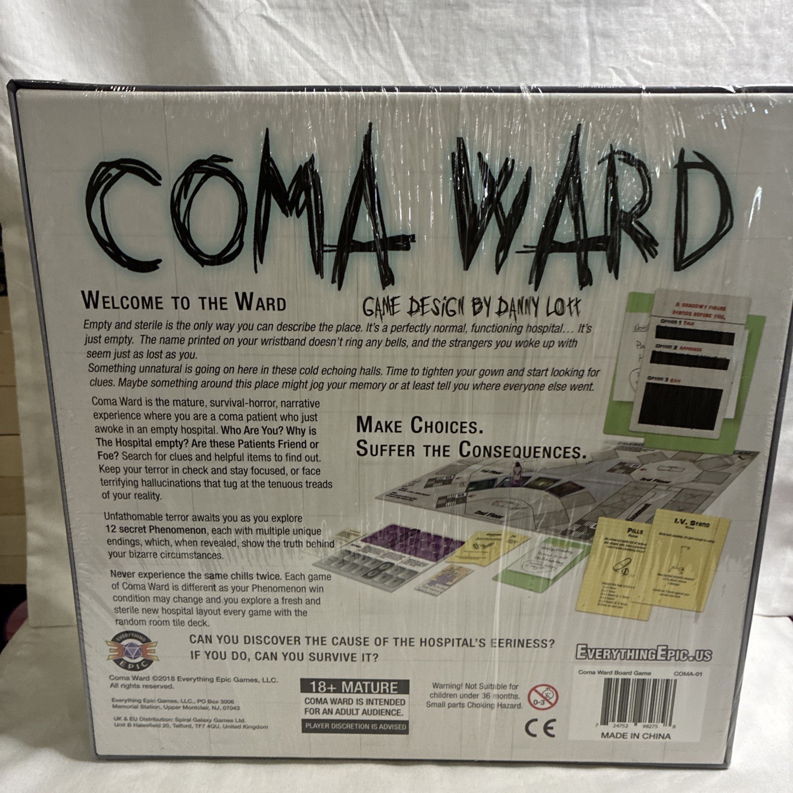 Coma Ward Board Game co-op asylum Kickstart exclusive New & Sealed Fast Postage