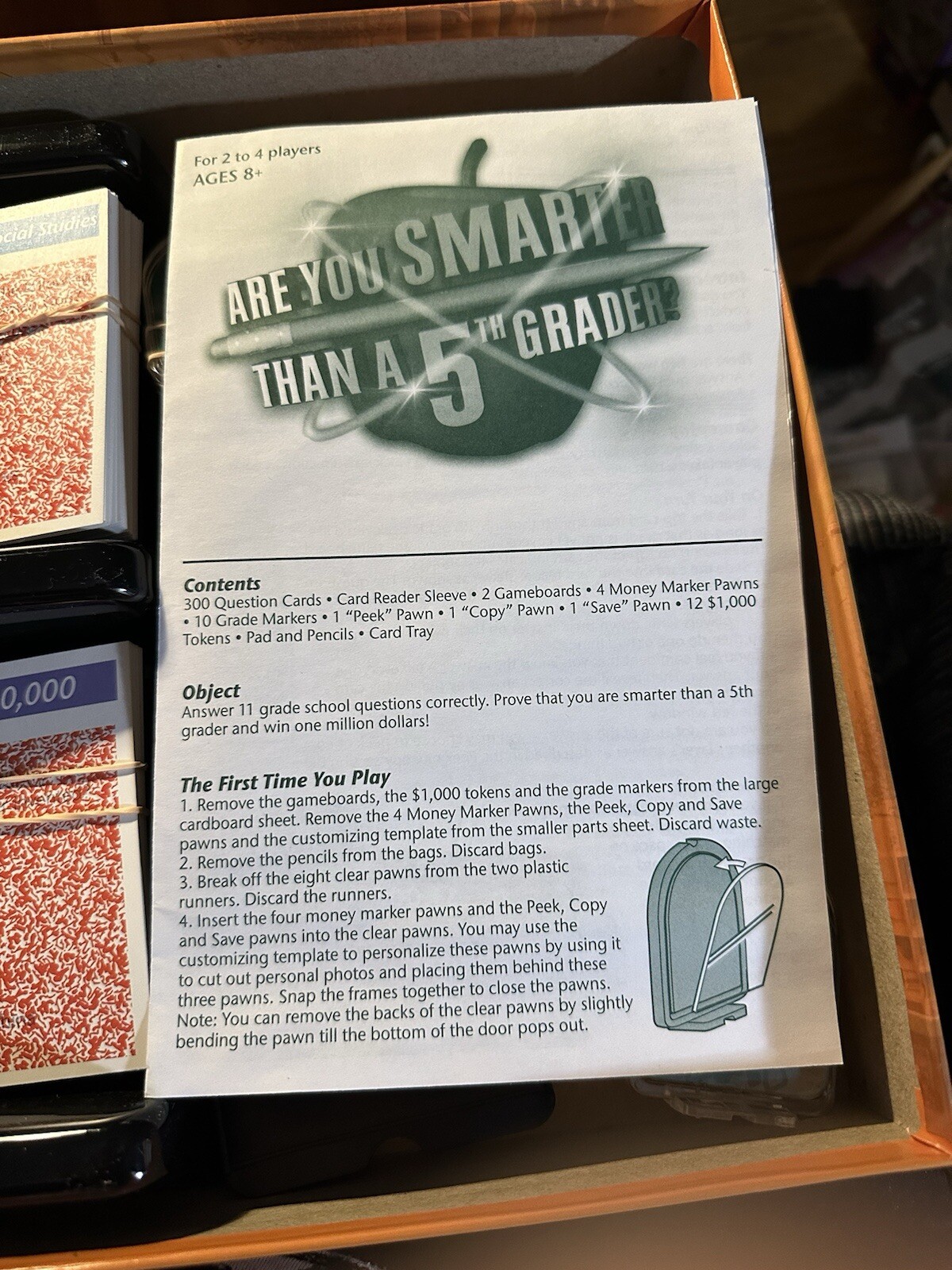 Are You Smarter Than a 5th Grader Educational Family Friends Board Game 2007