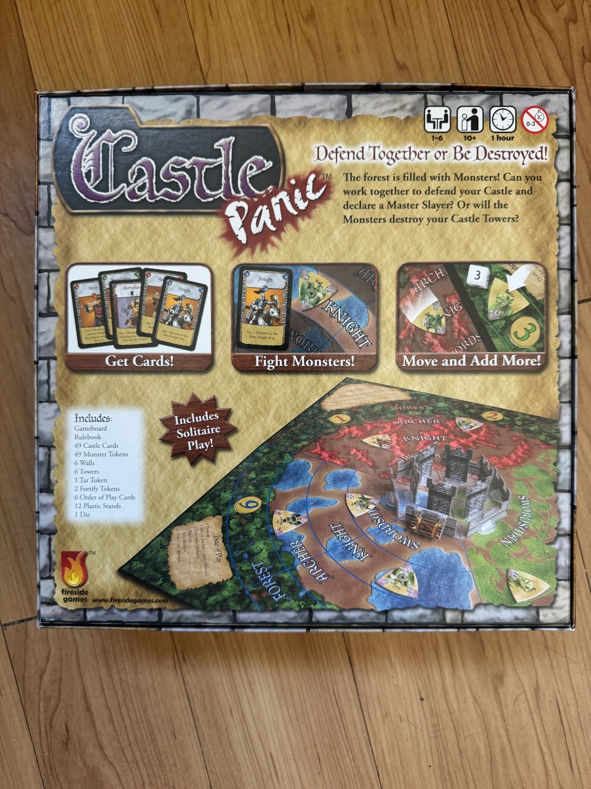 Castle Panic Board Game Fireside Games 2011 – COMPLETE – Excellent Condition