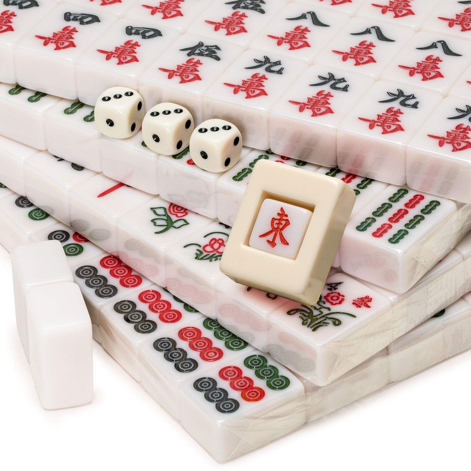 Yellow Mountain Imports Champion-Size Chinese Mahjong Set -146 Large Melamine…