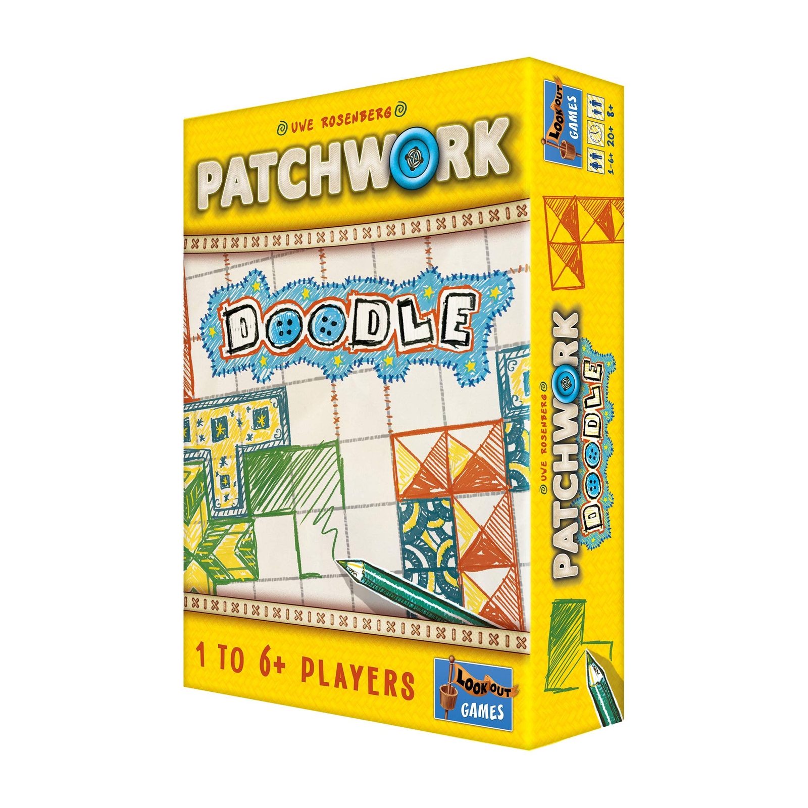 Patchwork Doodle Family Board Game By Lookout Games