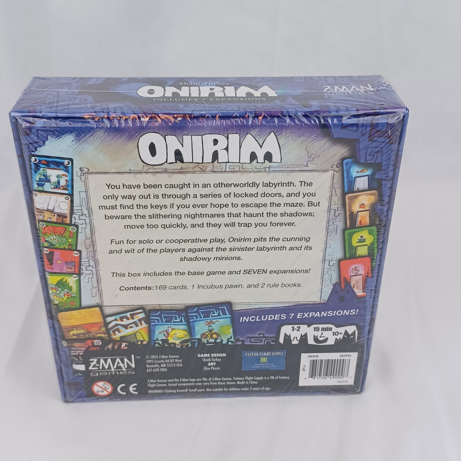 Onirim Includes 7 Expansions Card Game Shadi Torbey Z-Man Games Oniverse Sealed
