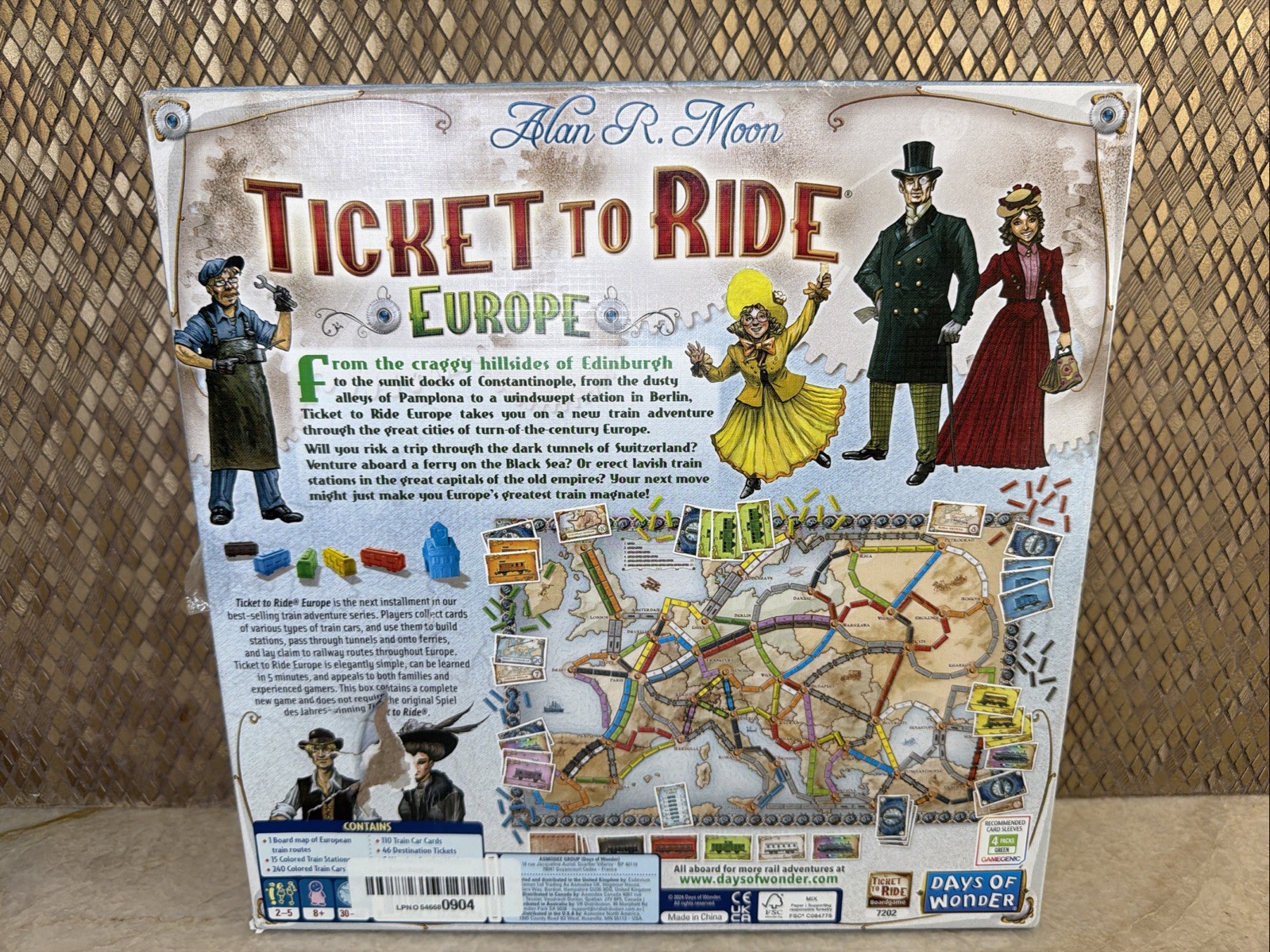 Ticket to Ride Europe Game Tunnels Ferries Train Stations Strategic New Sealed
