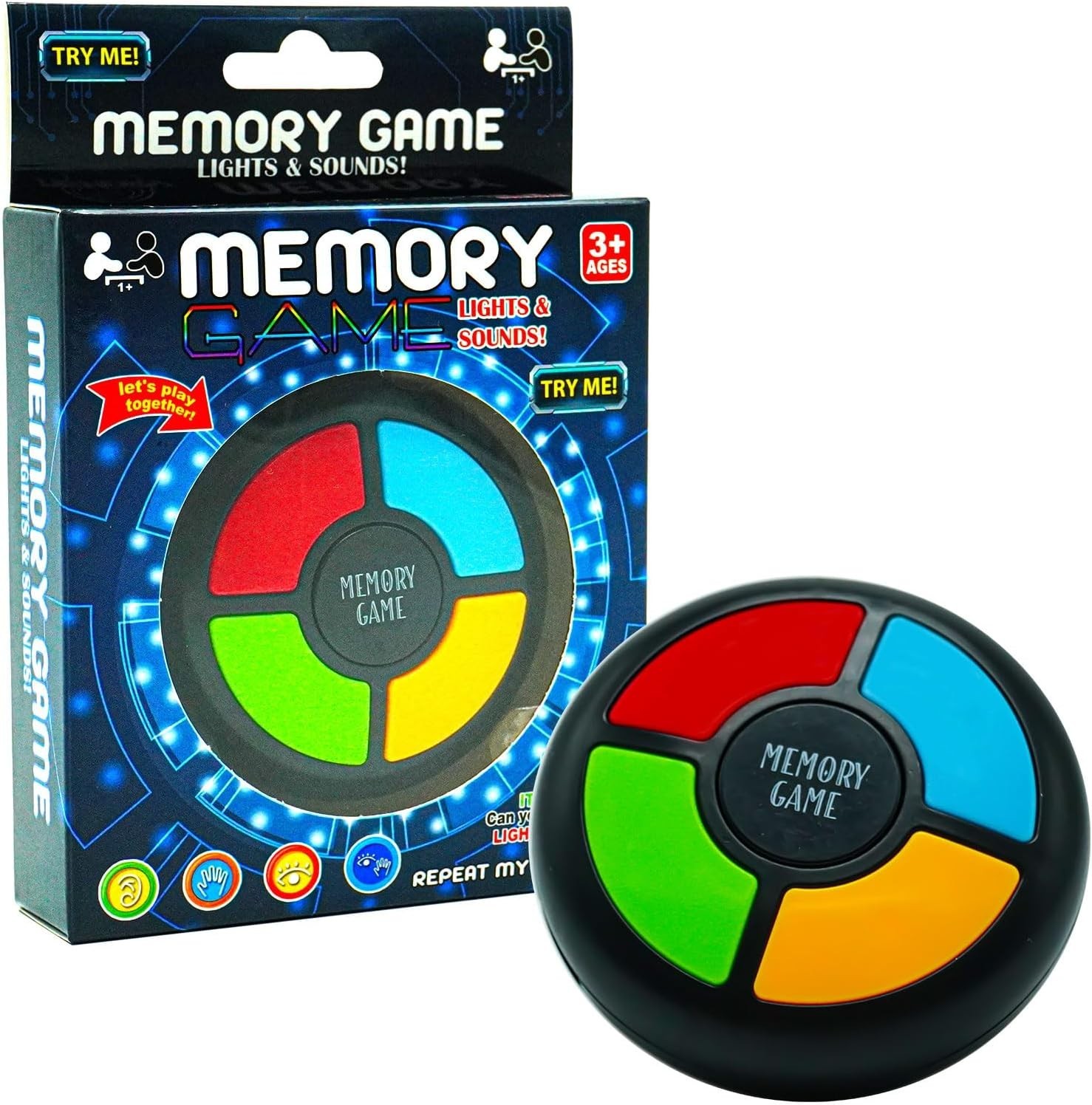 Interactive Handheld Memory Game with Lights – Perfect for Kids Travel