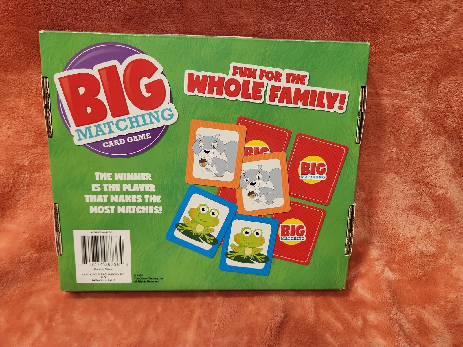 Big Matching Card Game 20 Jumbo Cards Box Open Cards are Sealed Beach Camp