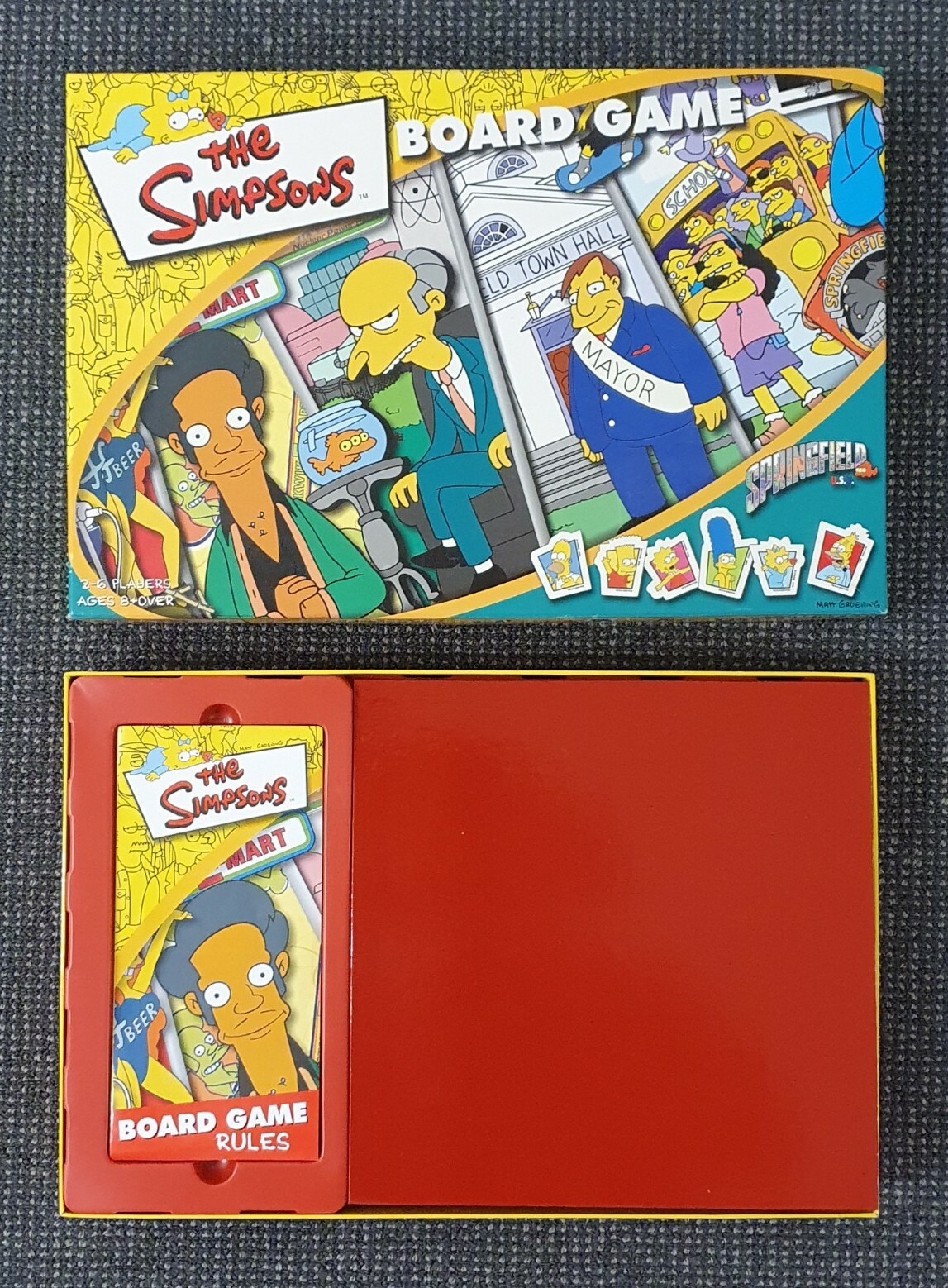🔶️THE SIMPSONS BOARD GAME SPRINGFIELD USA COMPLETE 2000 +TOP TRUMPS 2003