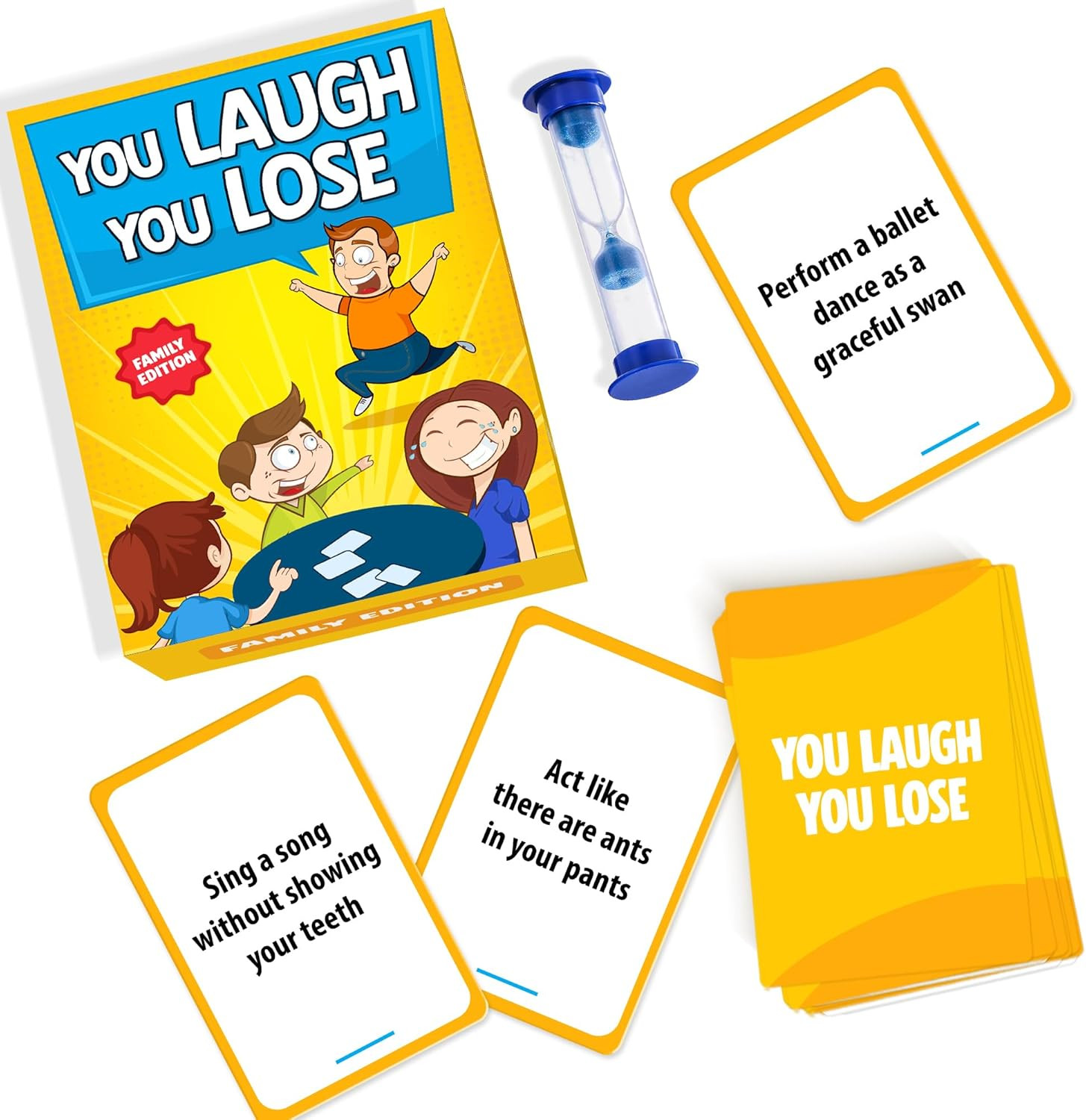 You Laugh You Lose Game – Funny Charades Kids Games – Board Games for Kids & Tee