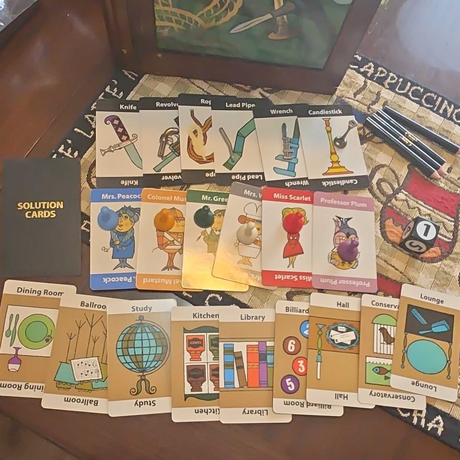 Parker Brothers Clue Wooden Box Edition Complete Board Game Wood Case Vintage