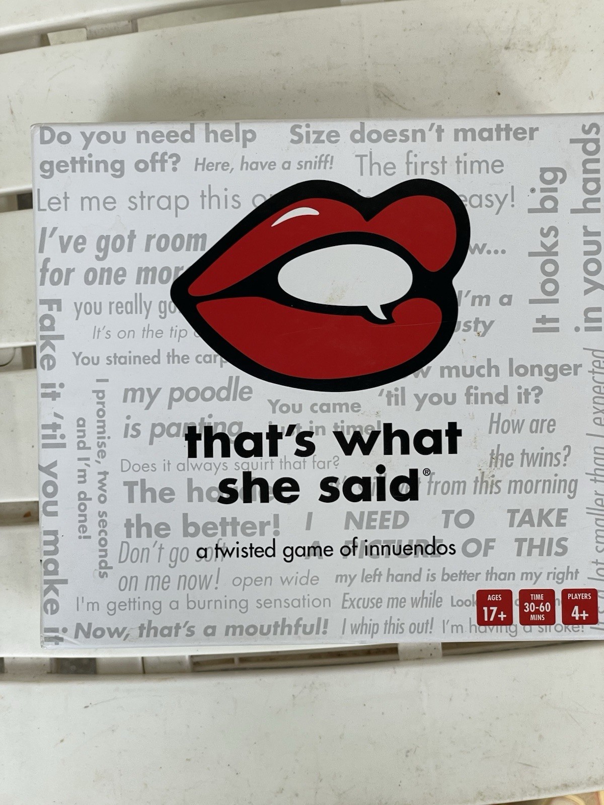That’s What She Said A Twisted Game Of Innuendos Hilarious Adult Party Game!