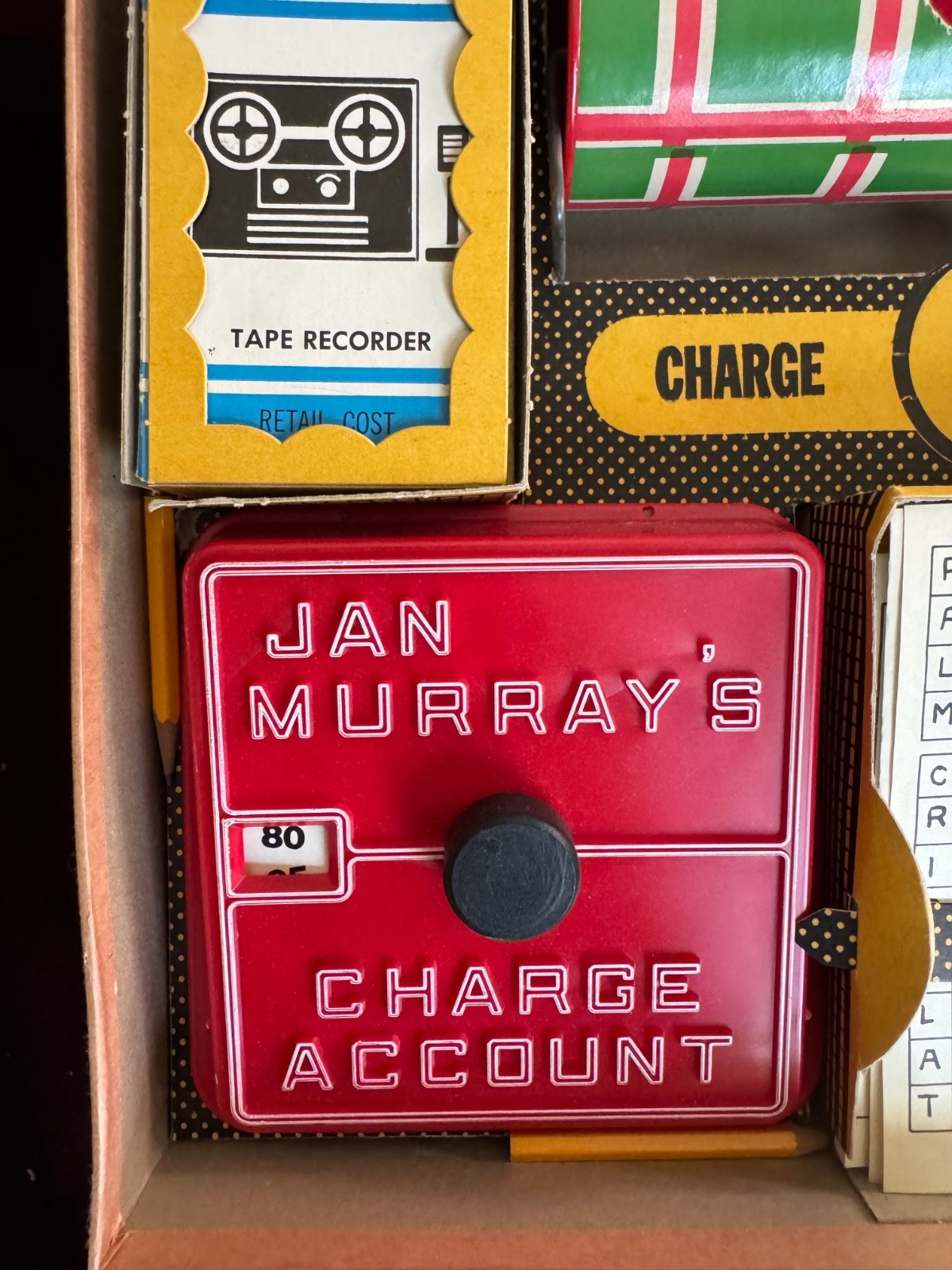 Jan Murray’s Charge Account TV Word Game by Lowell-1961-COMPLETE!