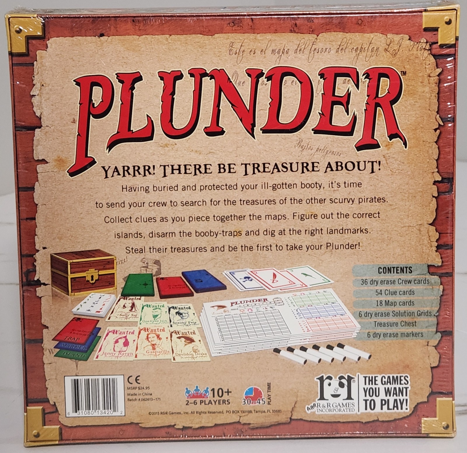 R & R Games Plunder Board Game By Jonathan Franklin 2013 New Sealed