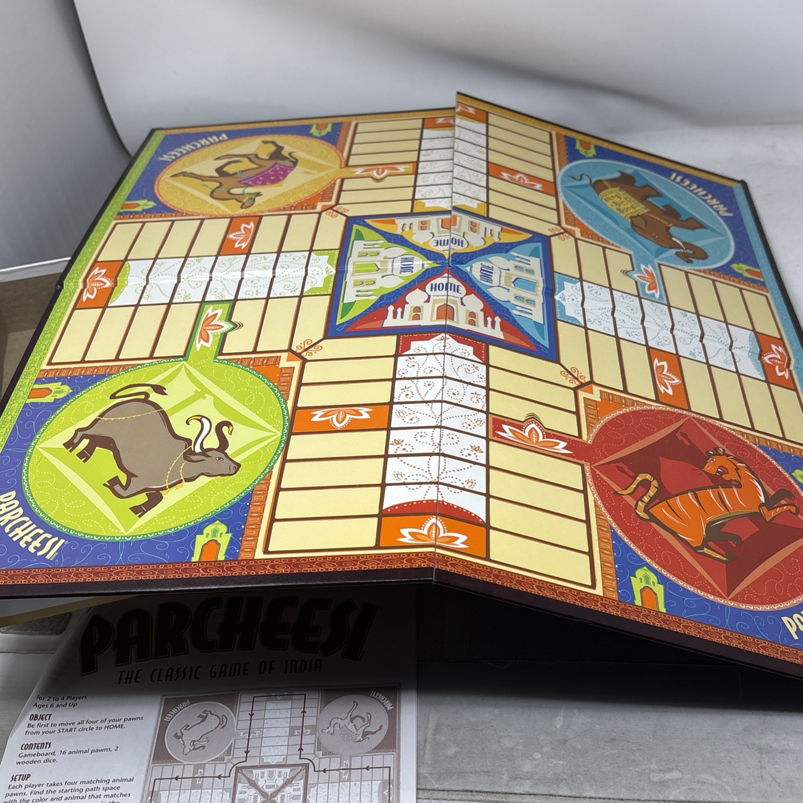 Parcheesi The Classic Game Of India Board Game 2001 Milton Bradley