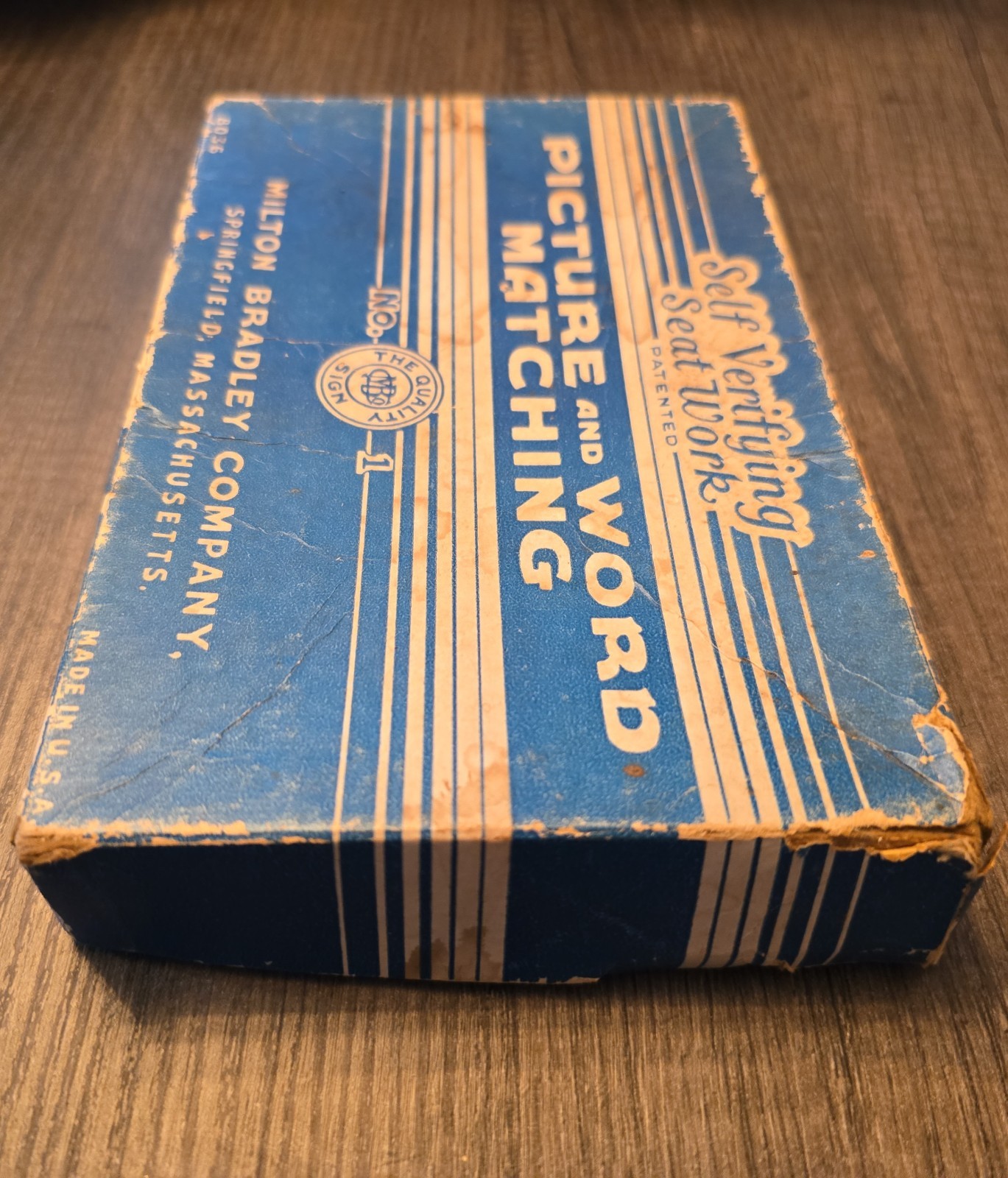 Picture and Word Matching Self Verifying Seat Work 8036 Milton Bradley Co. (YW)