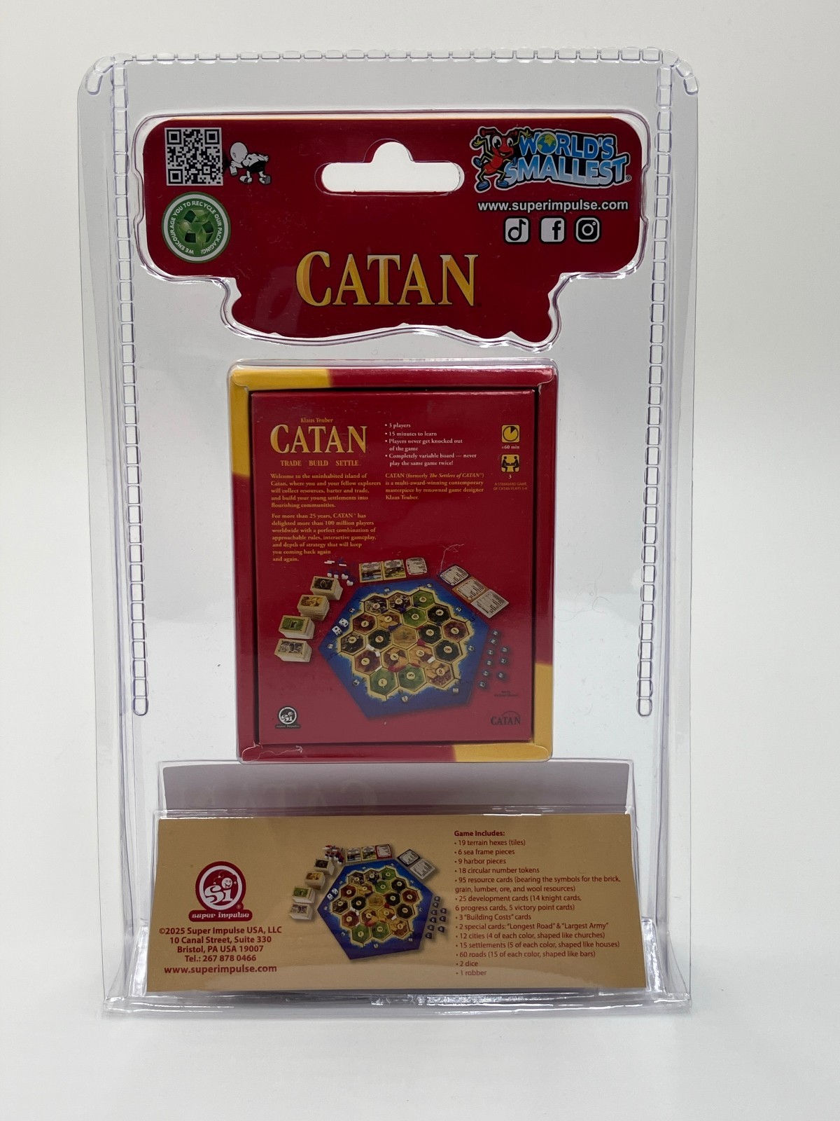 World’s Smallest CATAN Mini Board Game Travel Size by Super Impulse – New