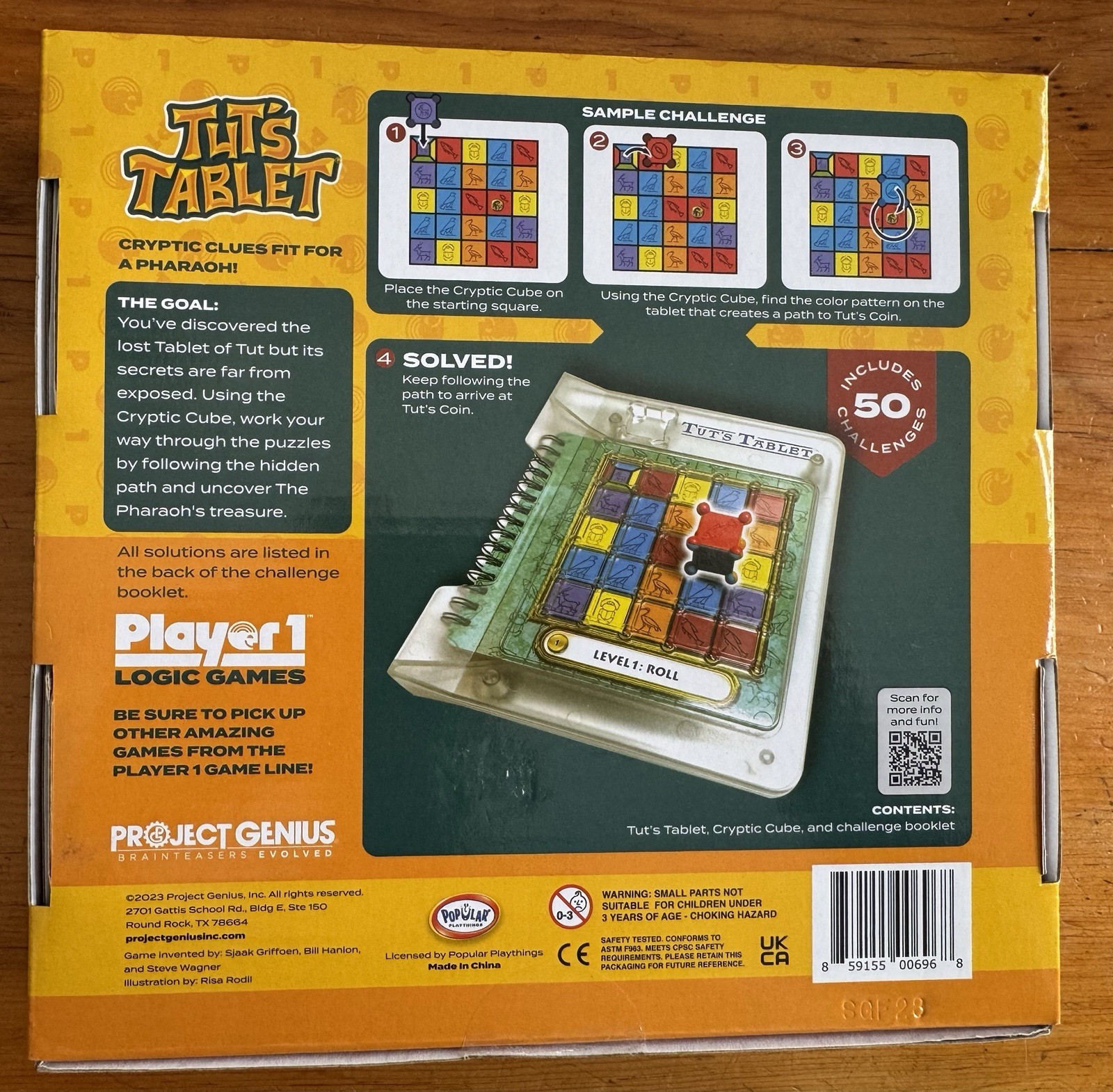 Tut’s Tablet Popular Playthings Project Genius Logic Game NIB