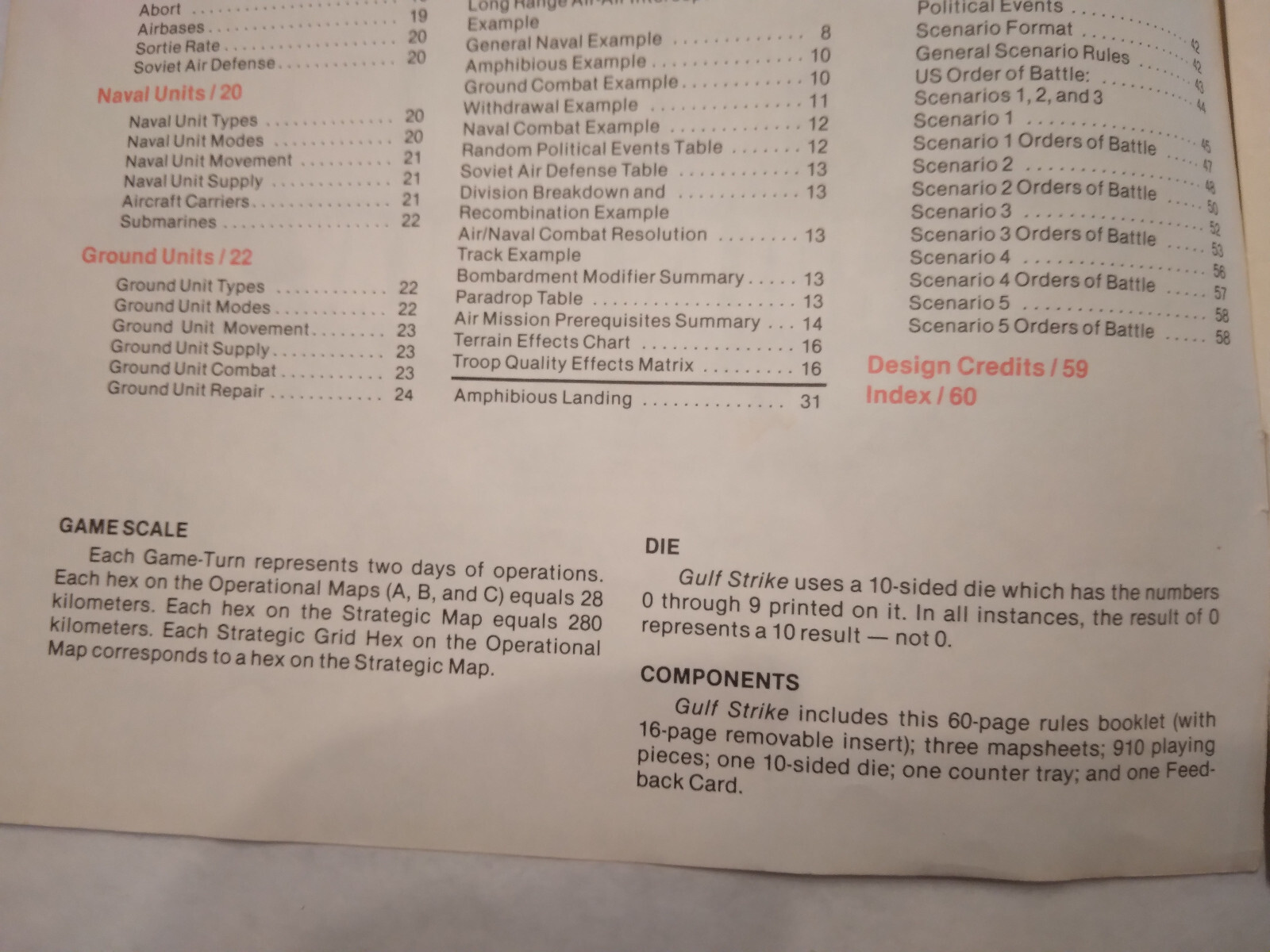 Gulf Strike VGI Game Vintage 1983 Complete Very Good Condition Mostly Unpunched