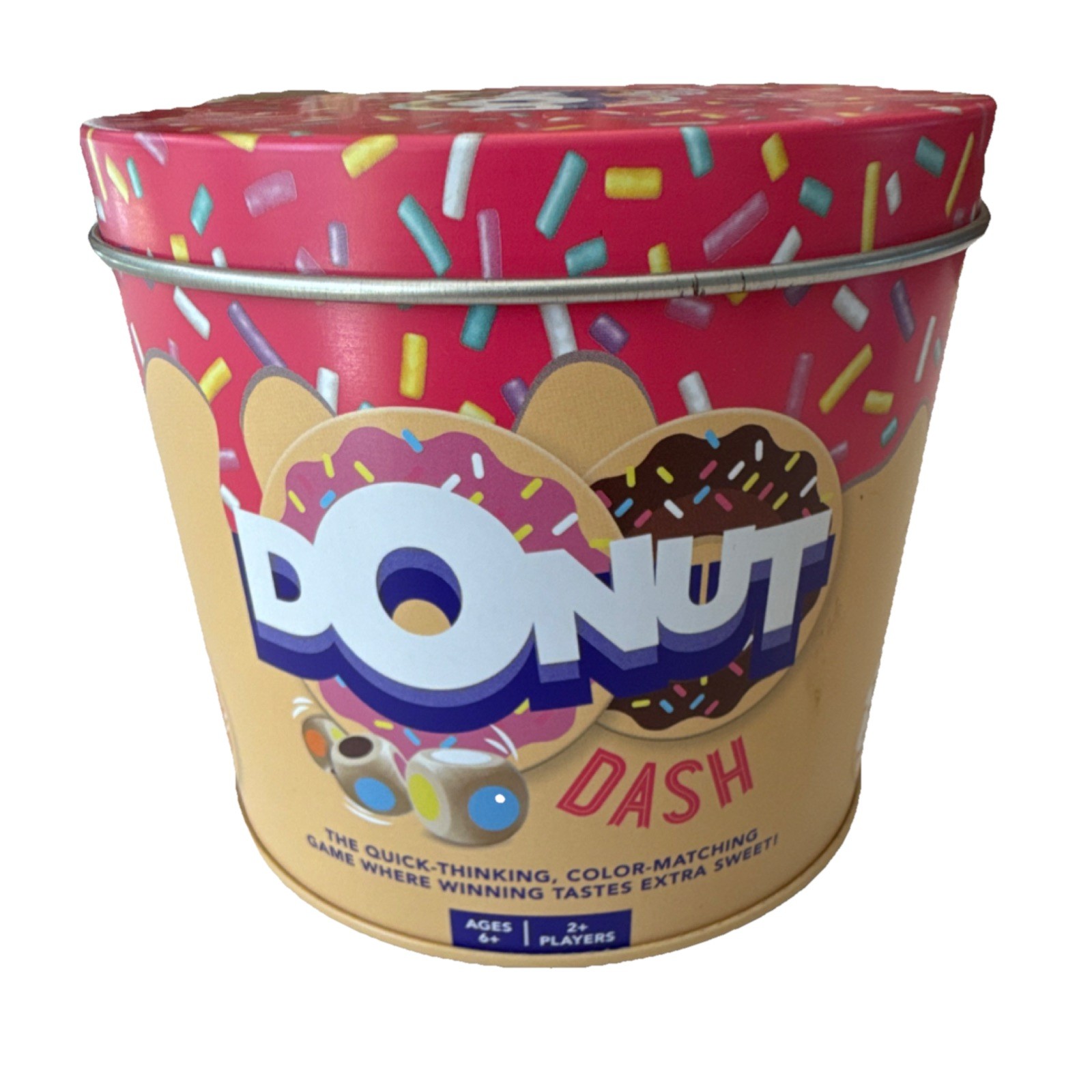 Professor Puzzle Donut Dash Color-Matching Card Game Donuts Dice Tin B200