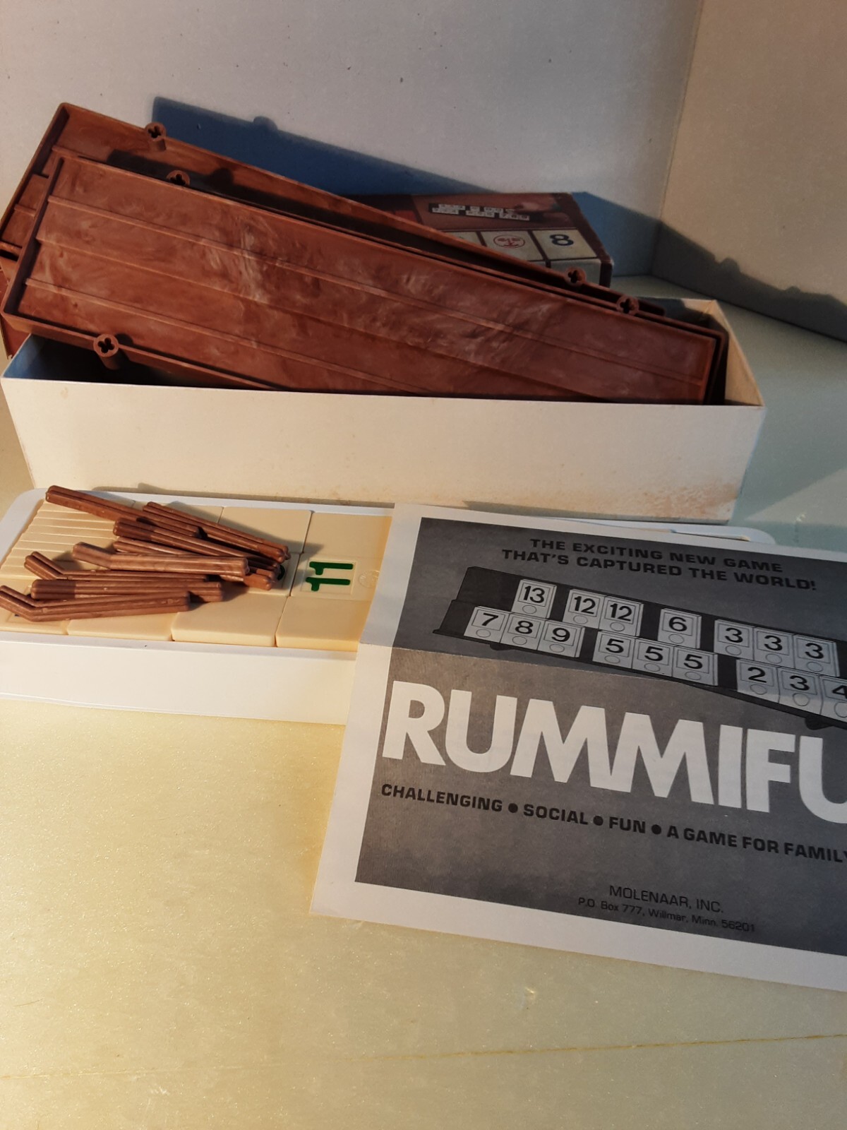 Vintage Rummifun game. Molenaer Inc. 1958. with instructions.