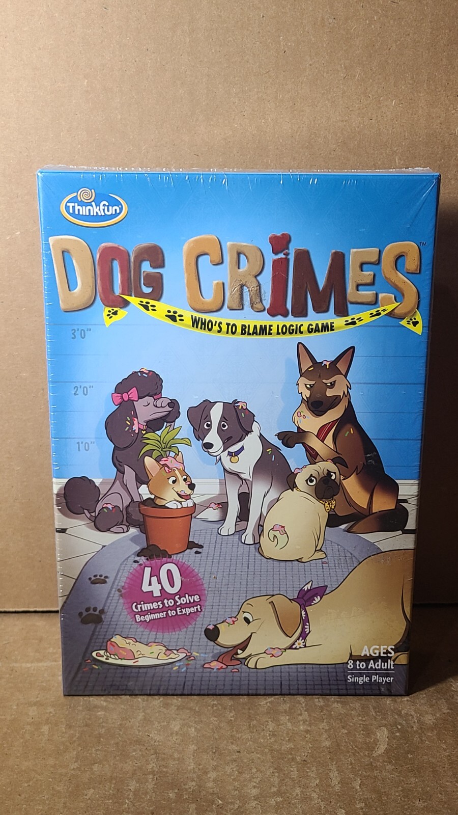 New ThinkFun Dog Crimes Logic Game Brainteaser Problem Solving Single Player