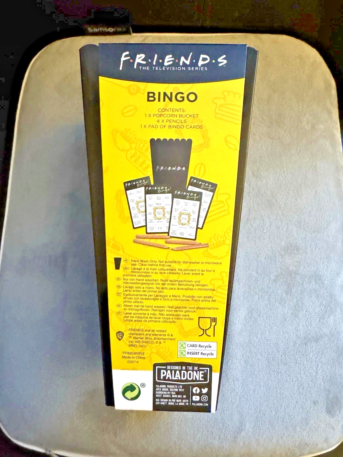 FRIENDS TV Show Bingo Cards and Popcorn Bucket Officially Licensed New
