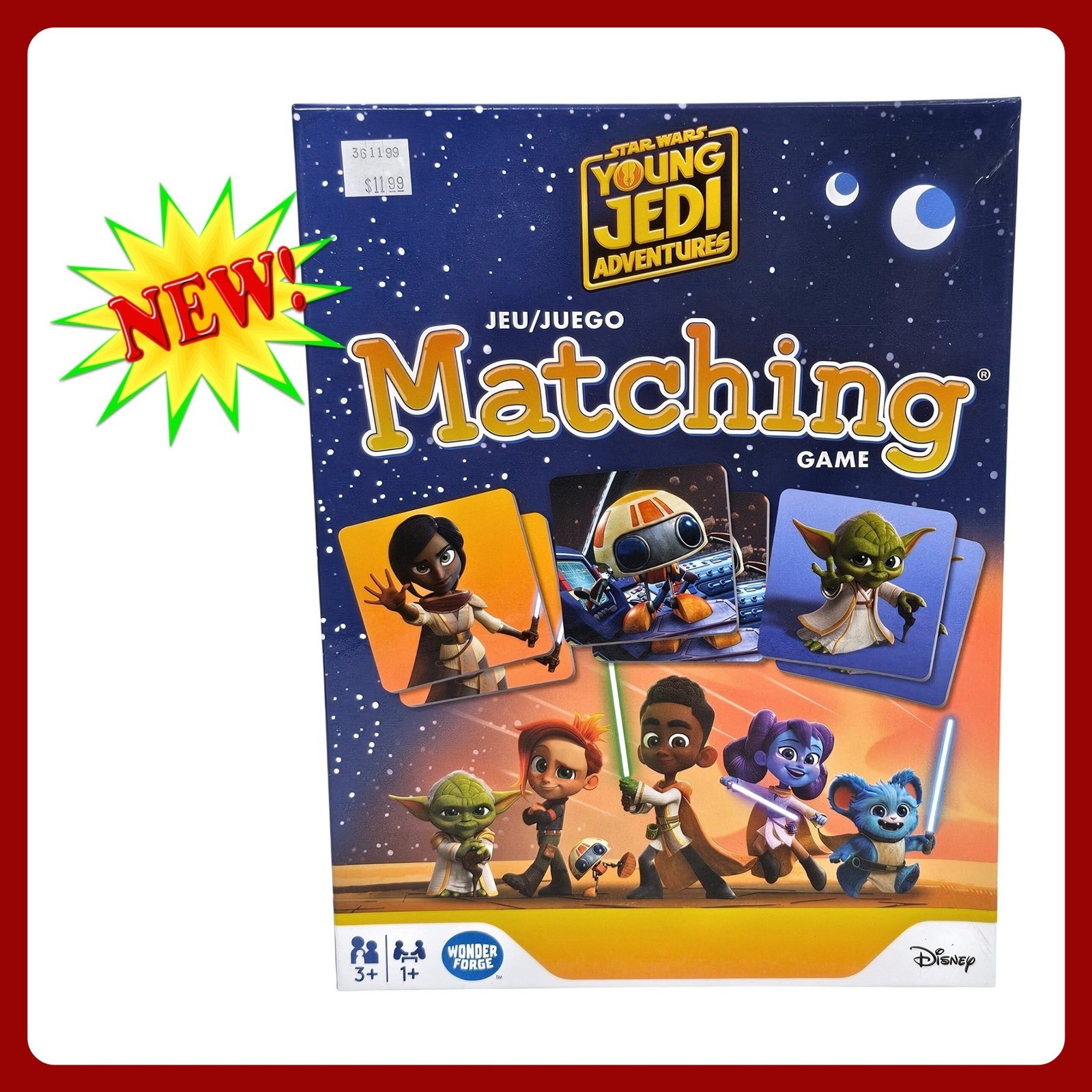 Star Wars Young Jedi Adventures Matching Game Wonder Forge ’23 Memory New Sealed