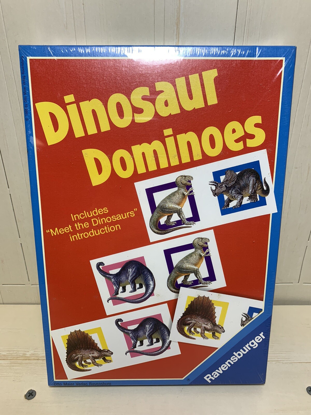 VINTAGE Ravensburger Dinosaur Dominoes Matching Tile Game 1988 New/sealed