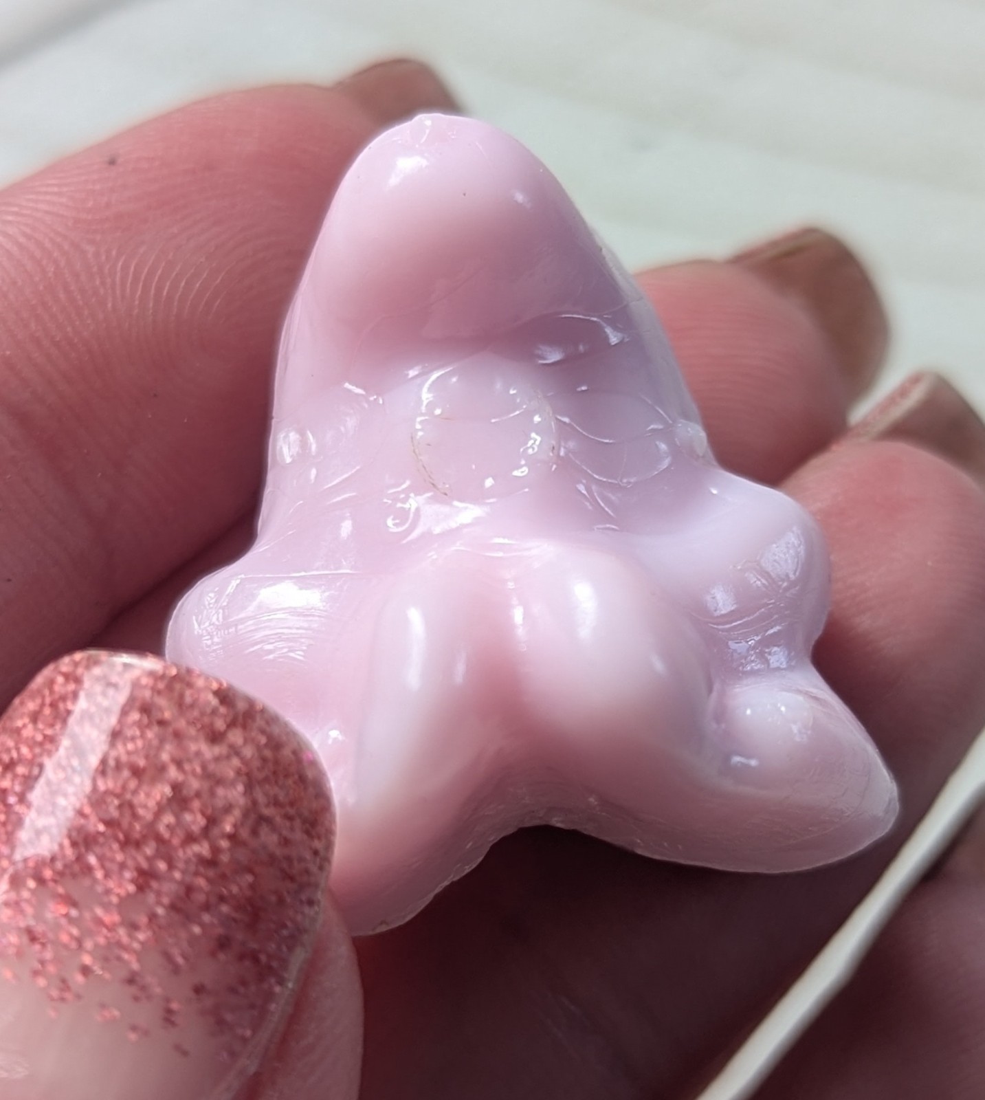 GOGO’S Vintage CRAZY BONES Solid Light Pale PINK EGGY Original 1996 Classic 1″
