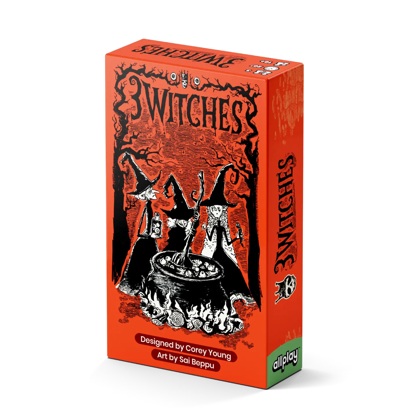 3 Witches Trick Taking Card Game Allplay DL25041 Board Small Pocket Family Tiny