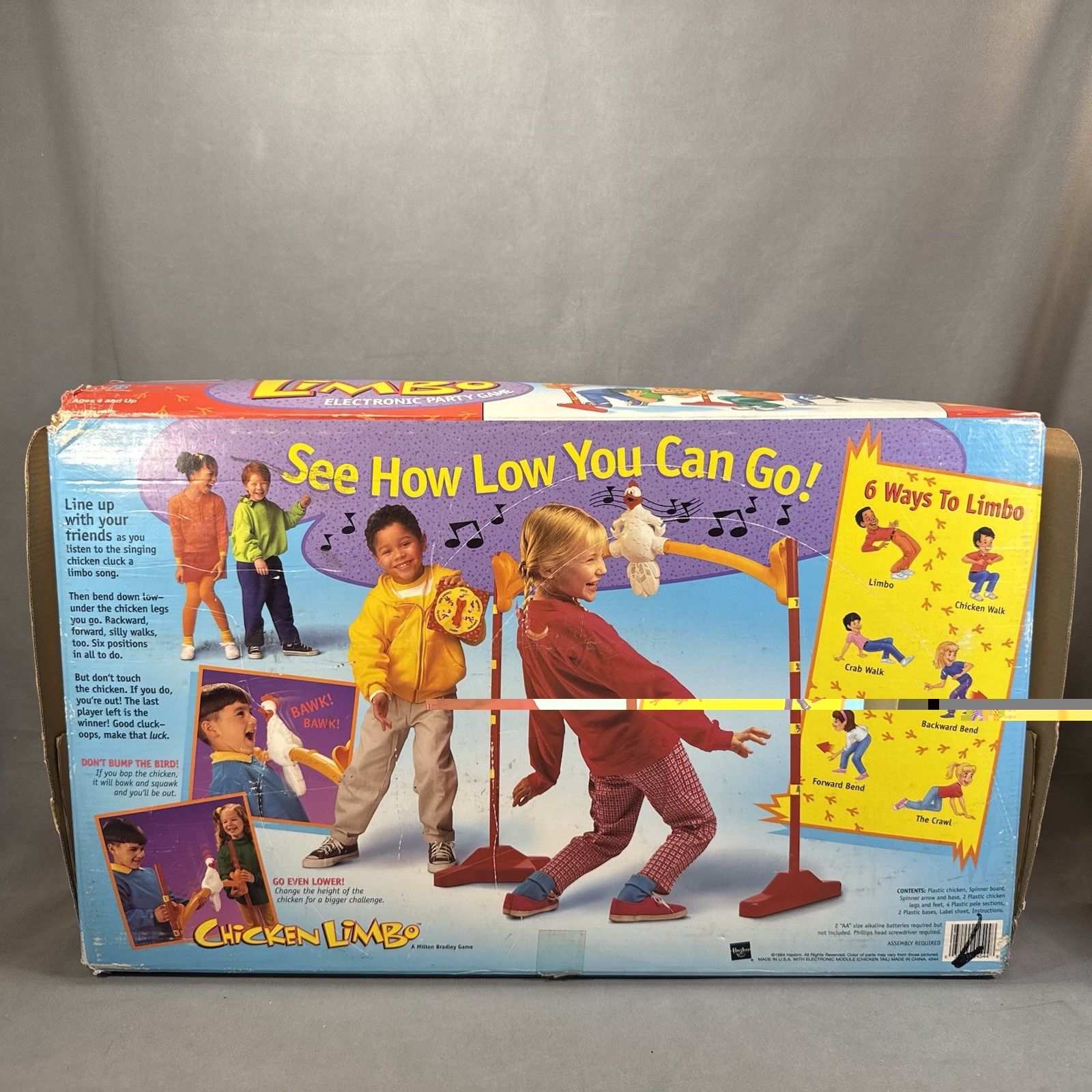 1994 Chicken Limbo Electronic Party Game Milton Bradley 100% Complete Parts