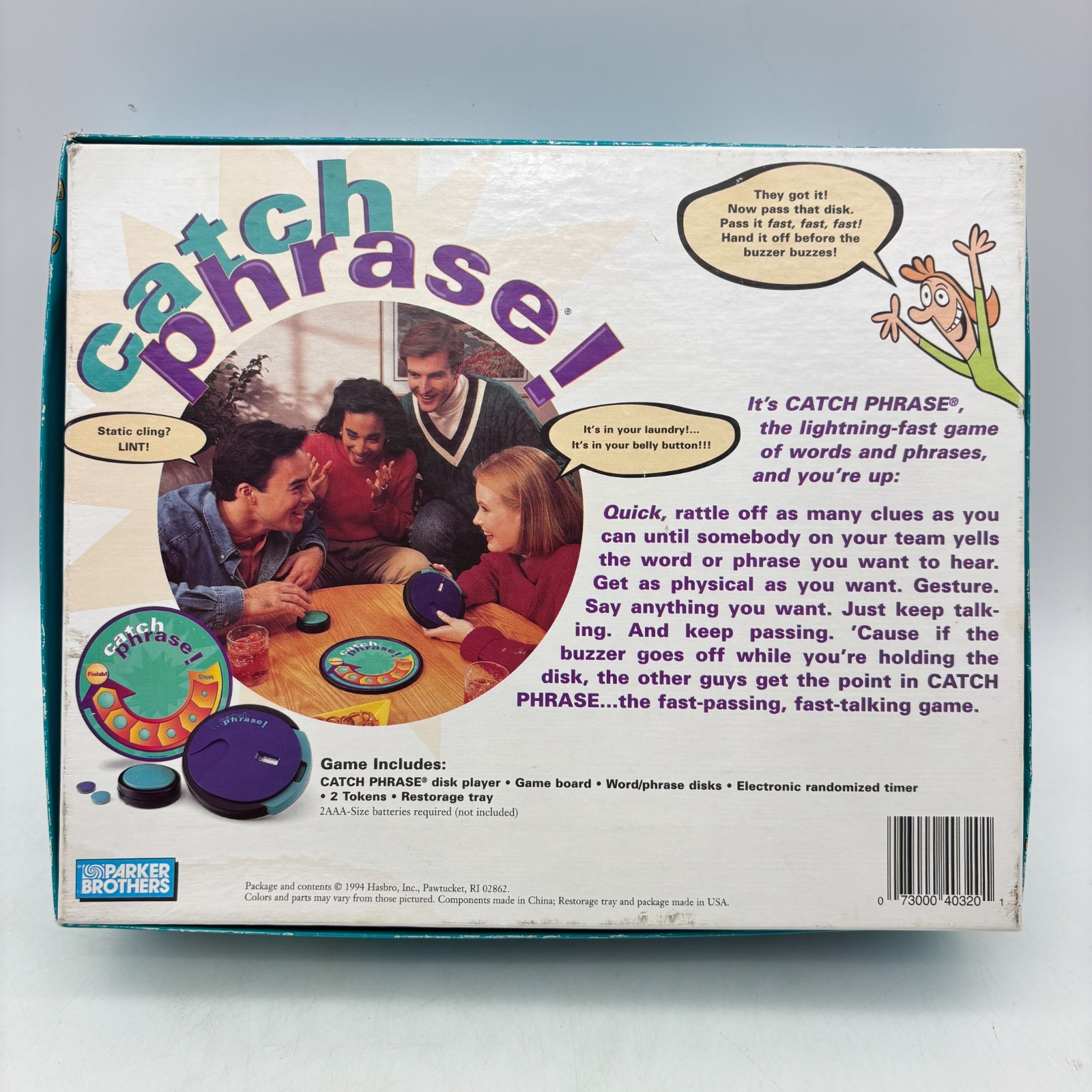 VINTAGE Catch Phrase Game COMPLETE WORKS Parker Brothers 1994 90s Words
