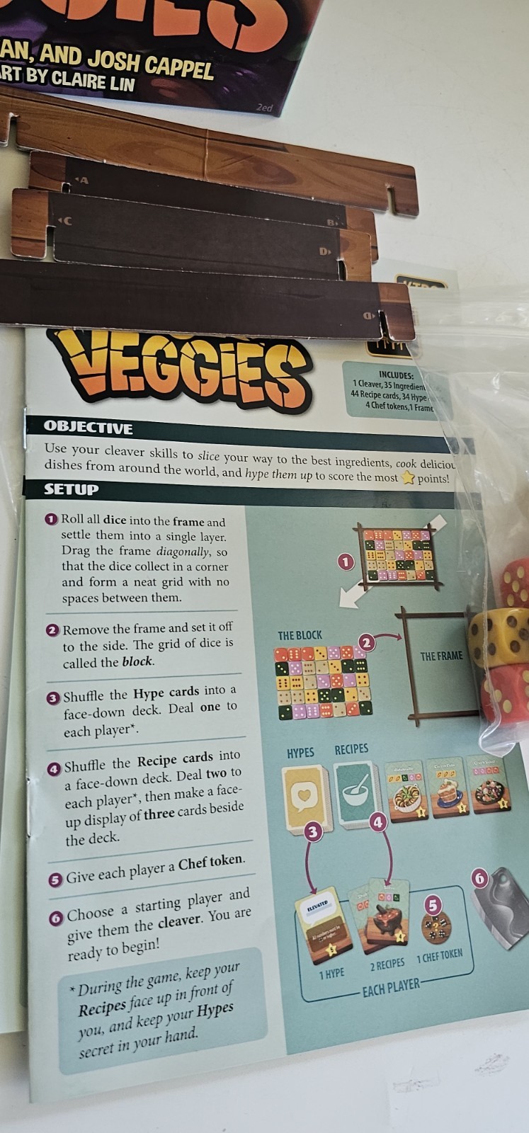 Kids Table Board Gaming (KTBG) Diced Veggies 100% Complete NM