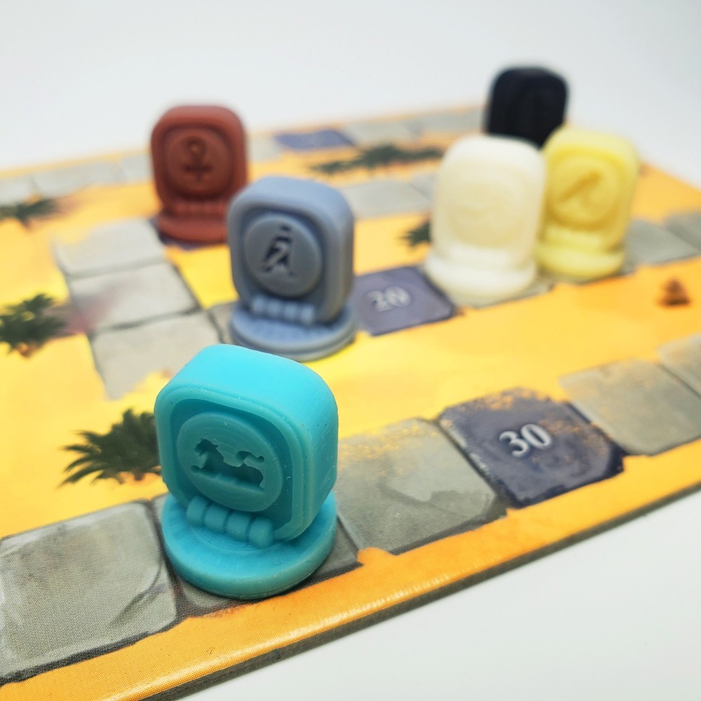 Imhotep: Builder of Egypt Player Tokens 6pcs | Multi-colored 3d Printed Pieces